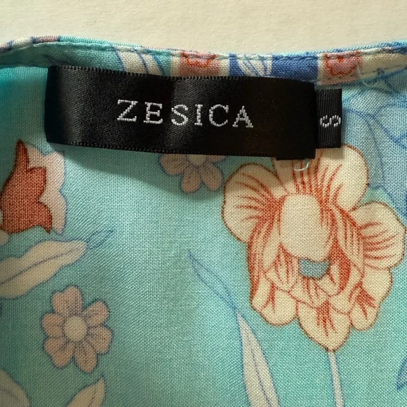 Floral Blue Wrap Maxi Dress - Picture 2 of 5